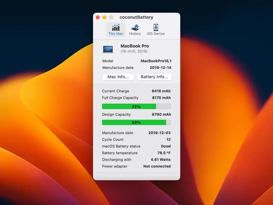coconutBattery Plus screenshot 3